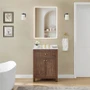 Wyndham Collection Pendry 24" Free Standing Single Basin Vanity Set with Cabinet and Cultured Marble Vanity Top