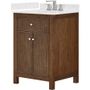 Wyndham Collection Pendry 24" Free Standing Single Basin Vanity Set with Cabinet and Cultured Marble Vanity Top