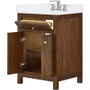 Wyndham Collection Pendry 24" Free Standing Single Basin Vanity Set with Cabinet and Cultured Marble Vanity Top