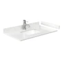 Wyndham Collection Sheffield 36" Free Standing Single Basin Vanity Set with Cabinet and Cultured Marble Vanity Top