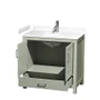 Wyndham Collection Sheffield 36" Free Standing Single Basin Vanity Set with Cabinet and Cultured Marble Vanity Top
