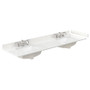 Wyndham Collection Strada 72" Free Standing Double Basin Vanity Set with Cabinet, Quartz Vanity Top, and Framed Mirror