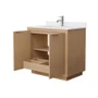 Wyndham Collection Maroni 36" Free Standing Single Basin Vanity Set with Cabinet and Cultured Marble Vanity Top