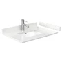Wyndham Collection Beckett 30" Free Standing Single Basin Vanity Set with Cabinet and Cultured Marble Vanity Top for Single Hole Faucets