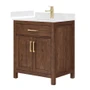 Wyndham Collection Beckett 30" Free Standing Single Basin Vanity Set with Cabinet and Cultured Marble Vanity Top for Single Hole Faucets