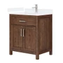 Wyndham Collection Beckett 30" Free Standing Single Basin Vanity Set with Cabinet and Cultured Marble Vanity Top for Single Hole Faucets