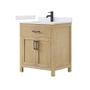 Wyndham Collection Beckett 30" Free Standing Single Basin Vanity Set with Cabinet and Cultured Marble Vanity Top for Single Hole Faucets