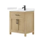 Wyndham Collection Beckett 30" Free Standing Single Basin Vanity Set with Cabinet and Cultured Marble Vanity Top for Single Hole Faucets