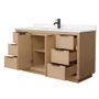 Wyndham Collection Maroni 60" Free Standing Single Basin Vanity Set with Cabinet and Cultured Marble Vanity Top