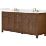 Wyndham Collection Pendry 72" Free Standing Double Basin Vanity Set with Cabinet and Quartz Vanity Top