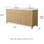 Wyndham Collection Pendry 72" Free Standing Double Basin Vanity Set with Cabinet and Quartz Vanity Top