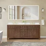 Wyndham Collection Pendry 72" Free Standing Double Basin Vanity Set with Cabinet and Quartz Vanity Top