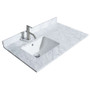 Wyndham Collection Pendry 36" Free Standing Single Basin Vanity Set with Cabinet and Marble Vanity Top