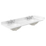 Wyndham Collection Palmilla 60" Free Standing Double Basin Vanity Set with Cabinet and Cultured Marble Vanity Top