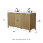 Wyndham Collection Palmilla 60" Free Standing Double Basin Vanity Set with Cabinet and Cultured Marble Vanity Top