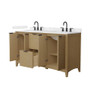 Wyndham Collection Palmilla 60" Free Standing Double Basin Vanity Set with Cabinet and Cultured Marble Vanity Top
