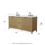 Wyndham Collection Palmilla 72" Free Standing Double Basin Vanity Set with Cabinet and Cultured Marble Vanity Top