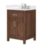 Wyndham Collection Beckett 24" Free Standing Single Basin Vanity Set with Cabinet and Quartz Vanity Top for Widespread Faucets