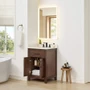 Wyndham Collection Beckett 24" Free Standing Single Basin Vanity Set with Cabinet and Quartz Vanity Top for Widespread Faucets