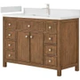 Wyndham Collection Rian 48" Free Standing Single Basin Vanity Set with Cabinet and Quartz Vanity Top