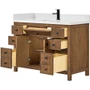 Wyndham Collection Rian 48" Free Standing Single Basin Vanity Set with Cabinet and Quartz Vanity Top