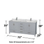 Wyndham Collection Sheffield 72" Free Standing Double Basin Vanity Set with Cabinet, Marble Vanity Top, and Framed Mirror