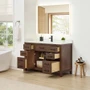 Wyndham Collection Beckett 54" Free Standing Single Basin Vanity Set with Cabinet and Quartz Vanity Top for Single Hole Faucets