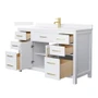 Wyndham Collection Beckett 54" Free Standing Single Basin Vanity Set with Cabinet and Quartz Vanity Top for Single Hole Faucets