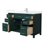 Wyndham Collection Beckett 54" Free Standing Single Basin Vanity Set with Cabinet and Quartz Vanity Top for Single Hole Faucets