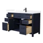 Wyndham Collection Beckett 54" Free Standing Single Basin Vanity Set with Cabinet and Quartz Vanity Top for Single Hole Faucets