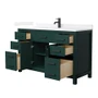 Wyndham Collection Beckett 54" Free Standing Single Basin Vanity Set with Cabinet and Quartz Vanity Top for Single Hole Faucets