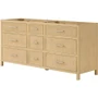 Wyndham Collection Isola 72" Double Free Standing Vanity Cabinet Only - Less Vanity Top
