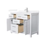 Wyndham Collection Beckett 42" Free Standing Single Basin Vanity Set with Cabinet and Quartz Vanity Top for Single Hole Faucets