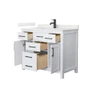 Wyndham Collection Beckett 42" Free Standing Single Basin Vanity Set with Cabinet and Quartz Vanity Top for Single Hole Faucets