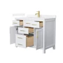 Wyndham Collection Beckett 42" Free Standing Single Basin Vanity Set with Cabinet and Quartz Vanity Top for Single Hole Faucets
