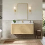 Wyndham Collection Francesca WM 48" Wall Mounted Single Basin Vanity Set with Cabinet and Quartz Vanity Top