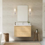 Wyndham Collection Isola WM 36" Wall Mounted Single Basin Vanity Set with Cabinet and Quartz Vanity Top