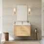 Wyndham Collection Isola WM 36" Wall Mounted Single Basin Vanity Set with Cabinet and Quartz Vanity Top