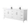 Wyndham Collection Elan 84" Free Standing Double Basin Vanity Set with Cabinet and Quartz Vanity Top