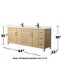 Wyndham Collection Elan 84" Free Standing Double Basin Vanity Set with Cabinet and Quartz Vanity Top