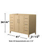 Wyndham Collection Elan 42" Single Free Standing Vanity Cabinet Only - Less Vanity Top