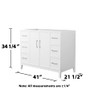 Wyndham Collection Elan 42" Single Free Standing Vanity Cabinet Only - Less Vanity Top