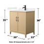 Wyndham Collection Elan 30" Free Standing Single Basin Vanity Set with Cabinet and Cultured Marble Vanity Top