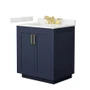 Wyndham Collection Miranda 30" Free Standing Single Basin Vanity Set with Cabinet and Quartz Vanity Top