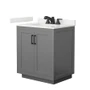 Wyndham Collection Miranda 30" Free Standing Single Basin Vanity Set with Cabinet and Quartz Vanity Top