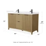 Wyndham Collection Palmilla 60" Free Standing Double Basin Vanity Set with Cabinet and Cultured Marble Vanity Top