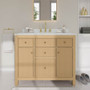 Wyndham Collection Pendry 42" Free Standing Single Basin Vanity Set with Cabinet and Quartz Vanity Top