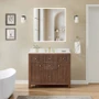 Wyndham Collection Pendry 42" Free Standing Single Basin Vanity Set with Cabinet and Quartz Vanity Top