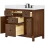 Wyndham Collection Pendry 42" Free Standing Single Basin Vanity Set with Cabinet and Quartz Vanity Top