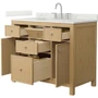 Wyndham Collection Pendry 42" Free Standing Single Basin Vanity Set with Cabinet and Quartz Vanity Top